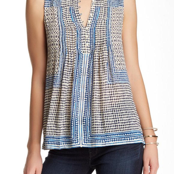 Lucky Brand Tops - LUCKY BRAND SCARF PRINT TANK TOP